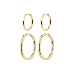 EVE Hoop øreringer 2-i-1 sett, gold